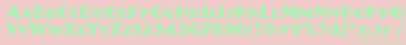 JuanitaItc Font – Green Fonts on Pink Background