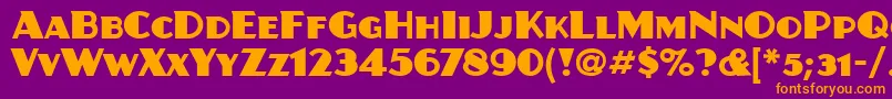 JuanitaItc Font – Orange Fonts on Purple Background