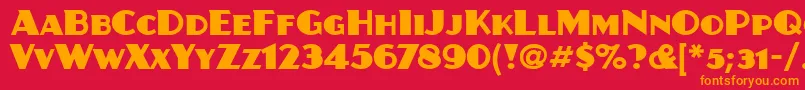 Шрифт JuanitaItc – оранжевые шрифты на красном фоне