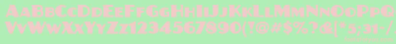 JuanitaItc Font – Pink Fonts on Green Background