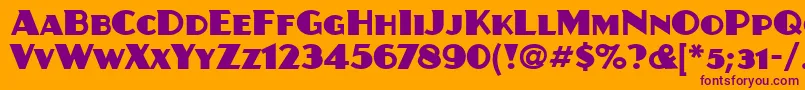 Шрифт JuanitaItc – фиолетовые шрифты на оранжевом фоне