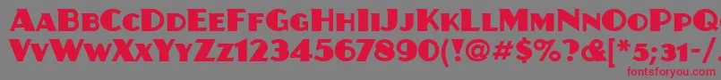 JuanitaItc Font – Red Fonts on Gray Background