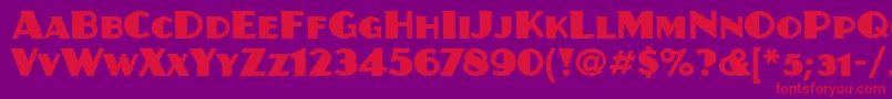 JuanitaItc Font – Red Fonts on Purple Background