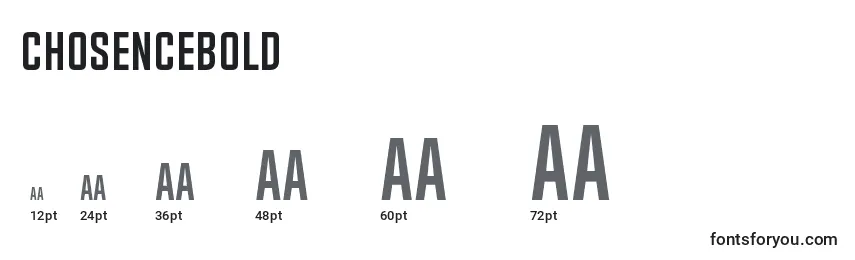 ChosenceBold Font Sizes
