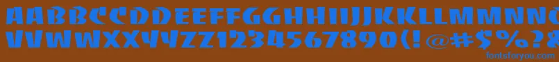 Baccauw Font – Blue Fonts on Brown Background