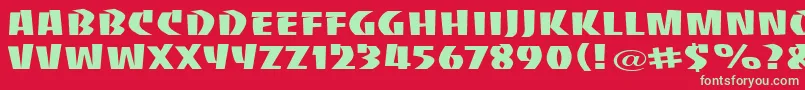 Шрифт Baccauw – зелёные шрифты на красном фоне