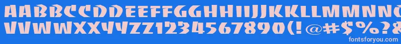 Baccauw Font – Pink Fonts on Blue Background