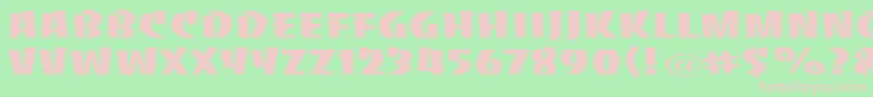 Baccauw Font – Pink Fonts on Green Background