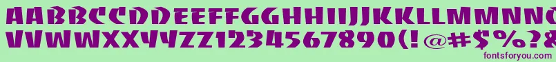 Baccauw Font – Purple Fonts on Green Background