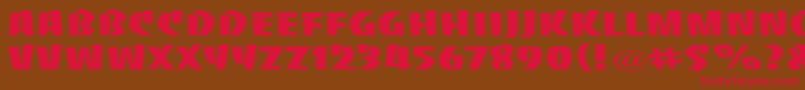 Baccauw Font – Red Fonts on Brown Background
