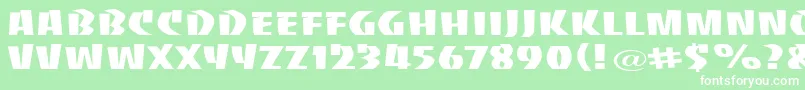 Baccauw Font – White Fonts on Green Background