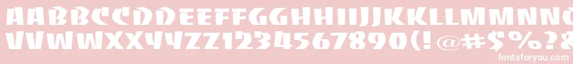 Baccauw Font – White Fonts on Pink Background