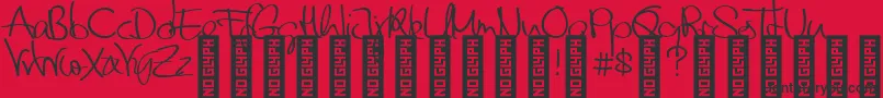 FriendsDemo Font – Black Fonts on Red Background