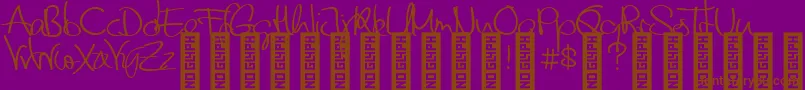 FriendsDemo Font – Brown Fonts on Purple Background