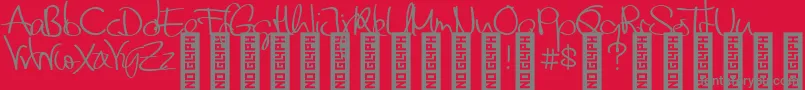 FriendsDemo Font – Gray Fonts on Red Background