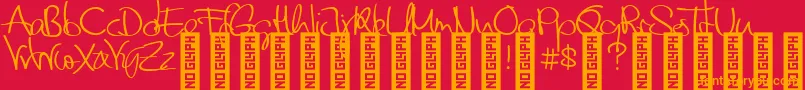FriendsDemo Font – Orange Fonts on Red Background