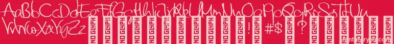 FriendsDemo Font – Pink Fonts on Red Background
