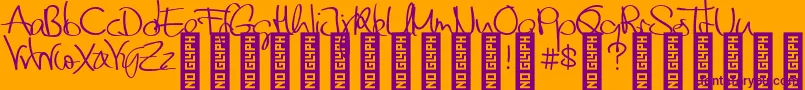 FriendsDemo Font – Purple Fonts on Orange Background