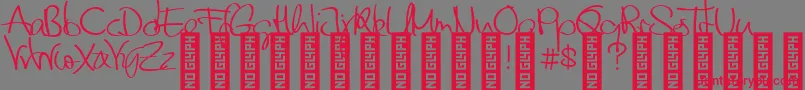 FriendsDemo Font – Red Fonts on Gray Background