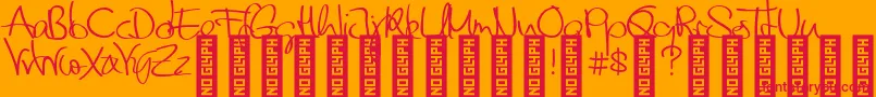 FriendsDemo Font – Red Fonts on Orange Background