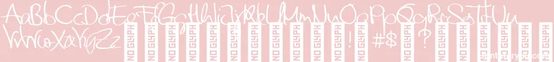 FriendsDemo Font – White Fonts on Pink Background