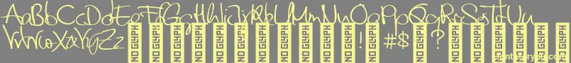 FriendsDemo Font – Yellow Fonts on Gray Background