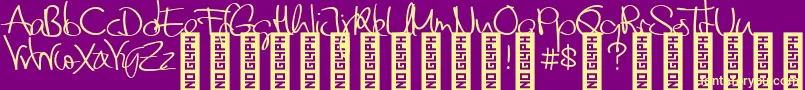 FriendsDemo Font – Yellow Fonts on Purple Background