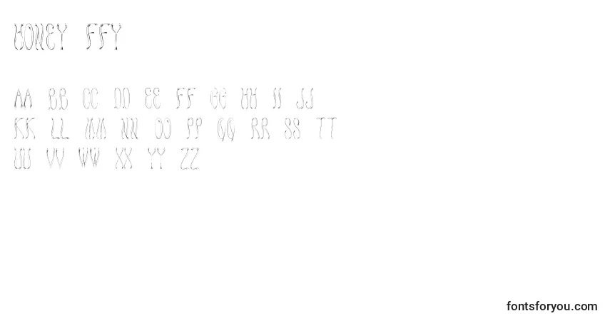 Шрифт Honey ffy – алфавит, цифры, специальные символы