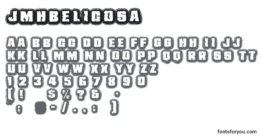 Schriftart JmhBelicosa – Alphabet, Zahlen, spezielle Symbole