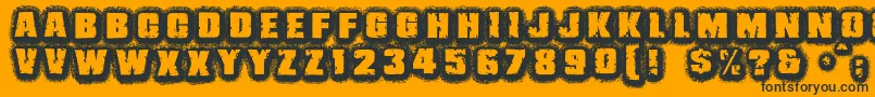 Шрифт JmhBelicosa – чёрные шрифты на оранжевом фоне