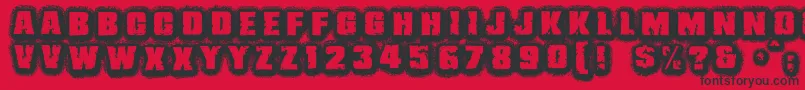 JmhBelicosa Font – Black Fonts on Red Background