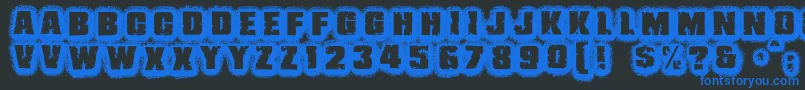 JmhBelicosa-Schriftart – Blaue Schriften auf schwarzem Hintergrund