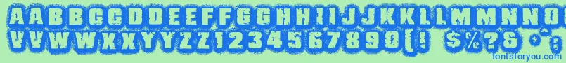 JmhBelicosa Font – Blue Fonts on Green Background