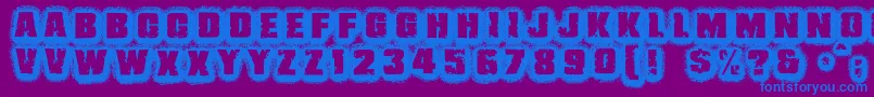 JmhBelicosa Font – Blue Fonts on Purple Background