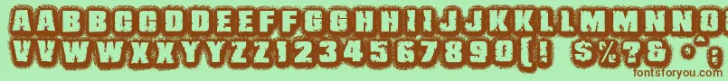 JmhBelicosa Font – Brown Fonts on Green Background