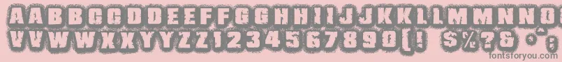 fuente JmhBelicosa – Fuentes Grises Sobre Fondo Rosa
