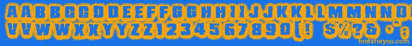 Шрифт JmhBelicosa – оранжевые шрифты на синем фоне