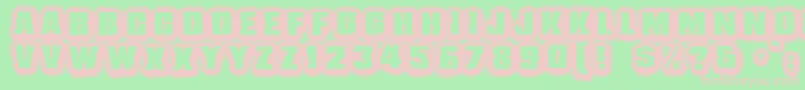 Fonte JmhBelicosa – fontes rosa em um fundo verde