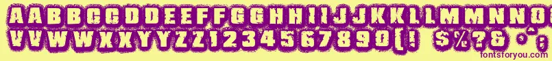 JmhBelicosa Font – Purple Fonts on Yellow Background