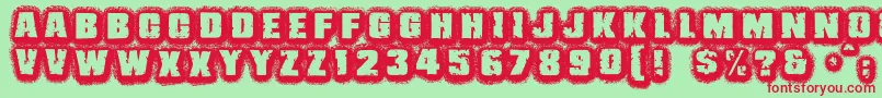 JmhBelicosa Font – Red Fonts on Green Background