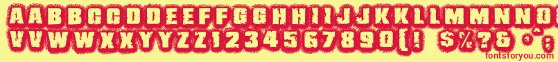 JmhBelicosa Font – Red Fonts on Yellow Background