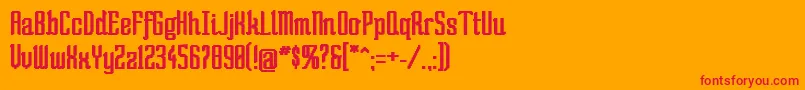 Шрифт Sobad ffy – красные шрифты на оранжевом фоне
