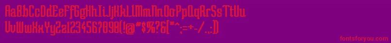 Sobad ffy-Schriftart – Rote Schriften auf violettem Hintergrund