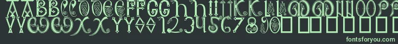 Anglosaxon Font – Green Fonts on Black Background