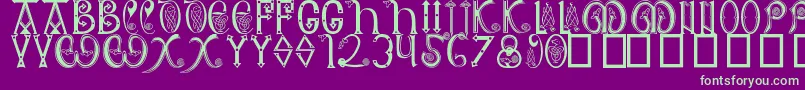 Anglosaxon Font – Green Fonts on Purple Background