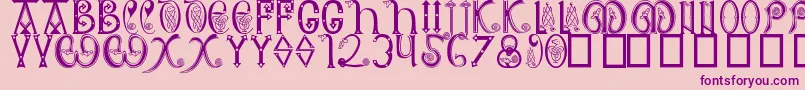 Anglosaxon Font – Purple Fonts on Pink Background