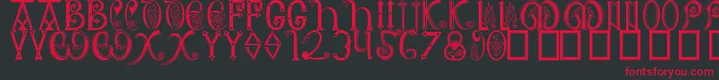 Anglosaxon Font – Red Fonts on Black Background