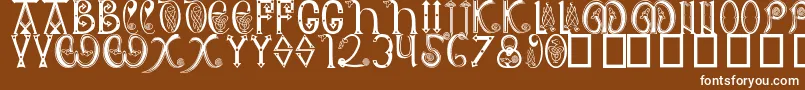 Anglosaxon Font – White Fonts on Brown Background