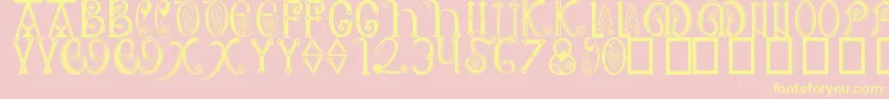 Anglosaxon Font – Yellow Fonts on Pink Background