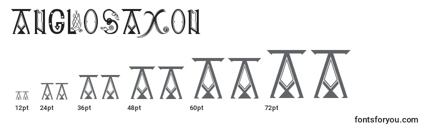 Размеры шрифта Anglosaxon